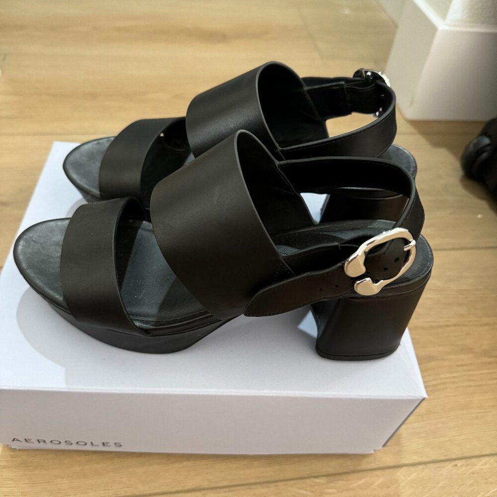 Aerosoles - Camera Black Leather Heel